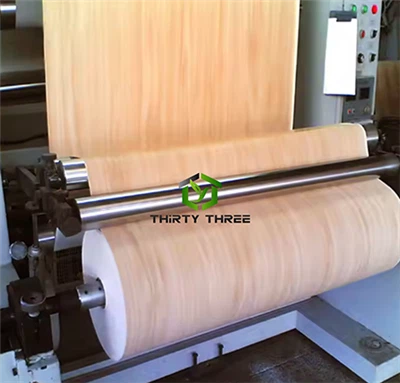 Papel de melamina decorativa de grano de madera para muebles interiores